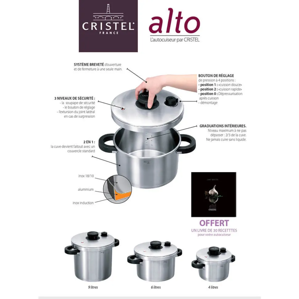 Autocuiseur Alto 6L - CRISTEL