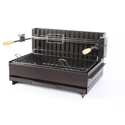 Barbecue Vulcain Tourne-Broche 61 x 33 cm Acier - LE MARQUIER
