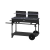 Barbecue XL Double Foyer sur Chariot - LE MARQUIER