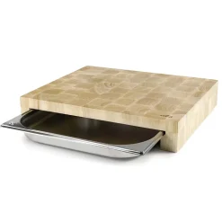Billot en bois et bac gastronomique inox - ENO