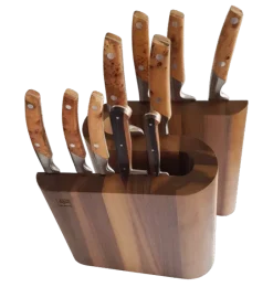 Bloc Aimanté 10 couteaux en bois