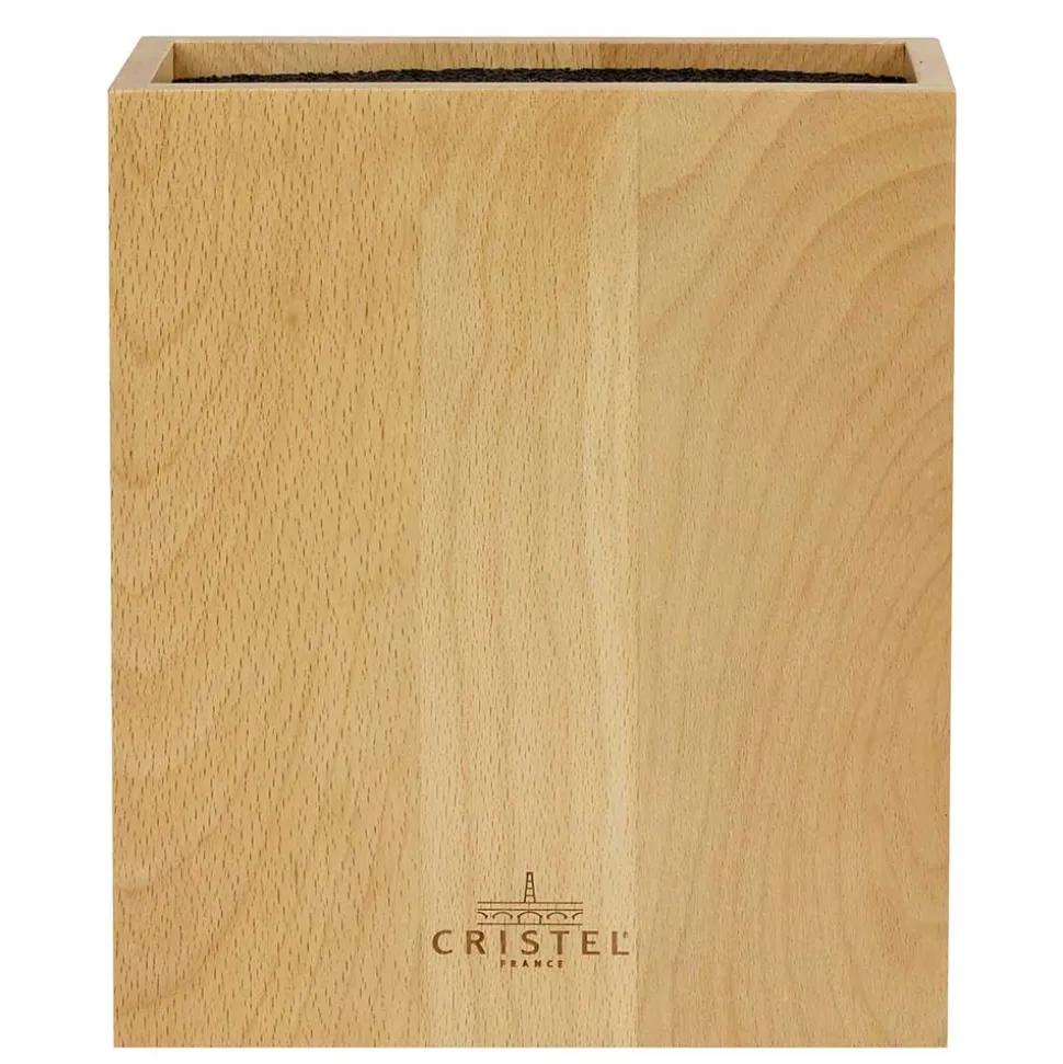 Bloc Couteaux Rectangulaire - Hêtre massif - CRISTEL