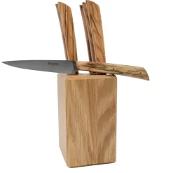 Bloc de Table 6 couteaux Epure Olivier - Au Sabot