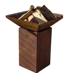 Bol à feu Cévenol Carré Acier CORTEN - GRILL CHIC