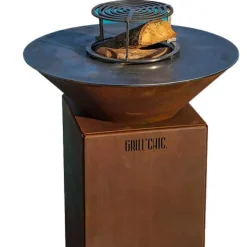 Brasero Auvergnat Rond 62 x 78 cm CORTEN - GRILL CHIC