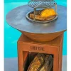Brasero Auvergnat Rond 62 x 78 cm CORTEN BOIS - GRILL CHIC