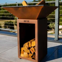 Brasero CEVENOL Carré 74x74x90 cm Acier Thermolaqué - GRILL CHIC