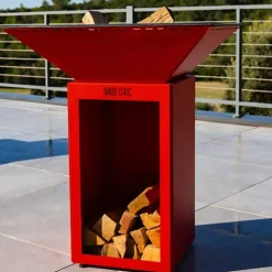 Brasero CEVENOL Carré 74x74x90 cm Acier Thermolaqué - GRILL CHIC