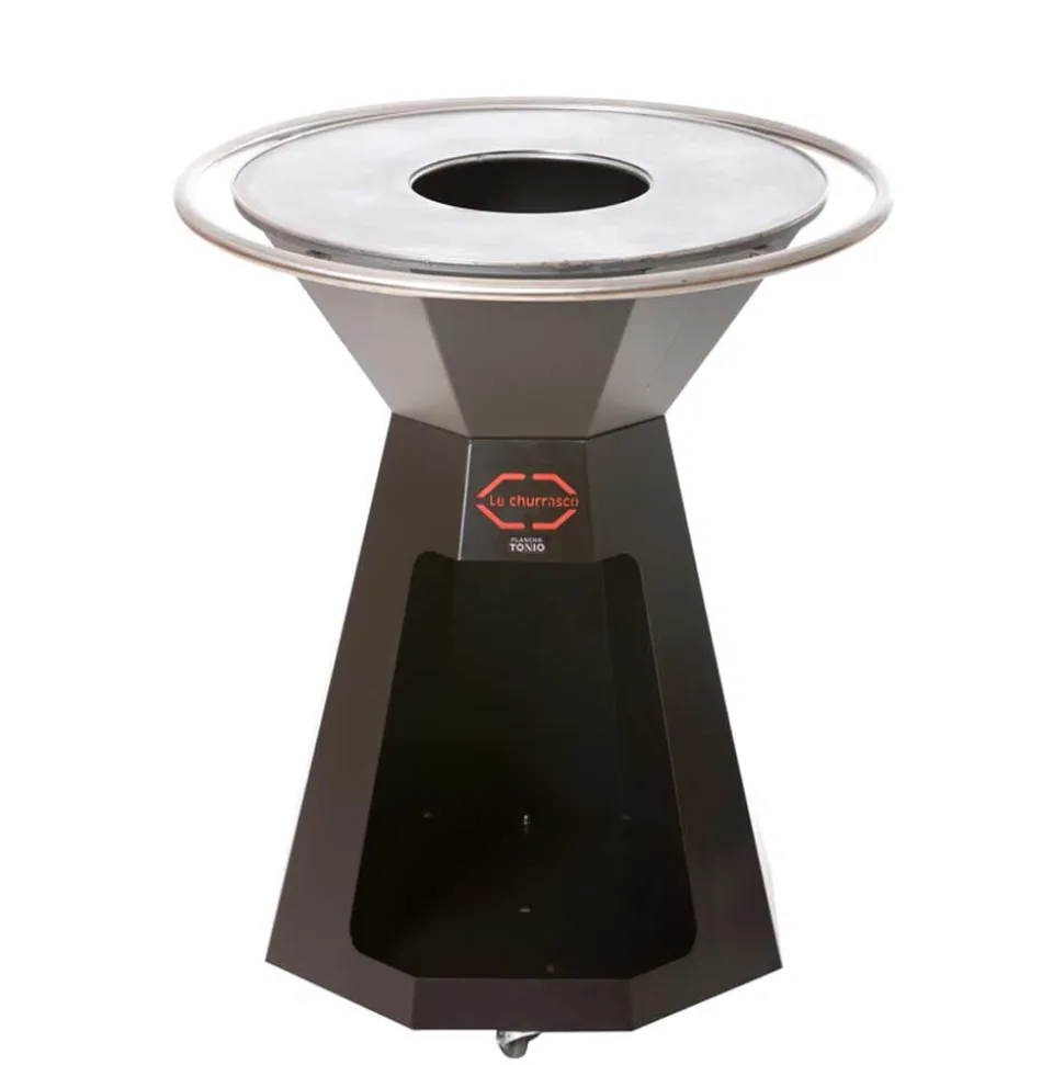 Brasero CHURRASCO pyramidal acier noir - PLANCHA TONIO