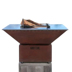 Brasero Mini Cévenol Carré Acier CORTEN - GRILL CHIC