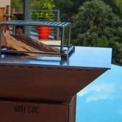Brasero Mini Cévenol Carré Acier CORTEN - GRILL CHIC