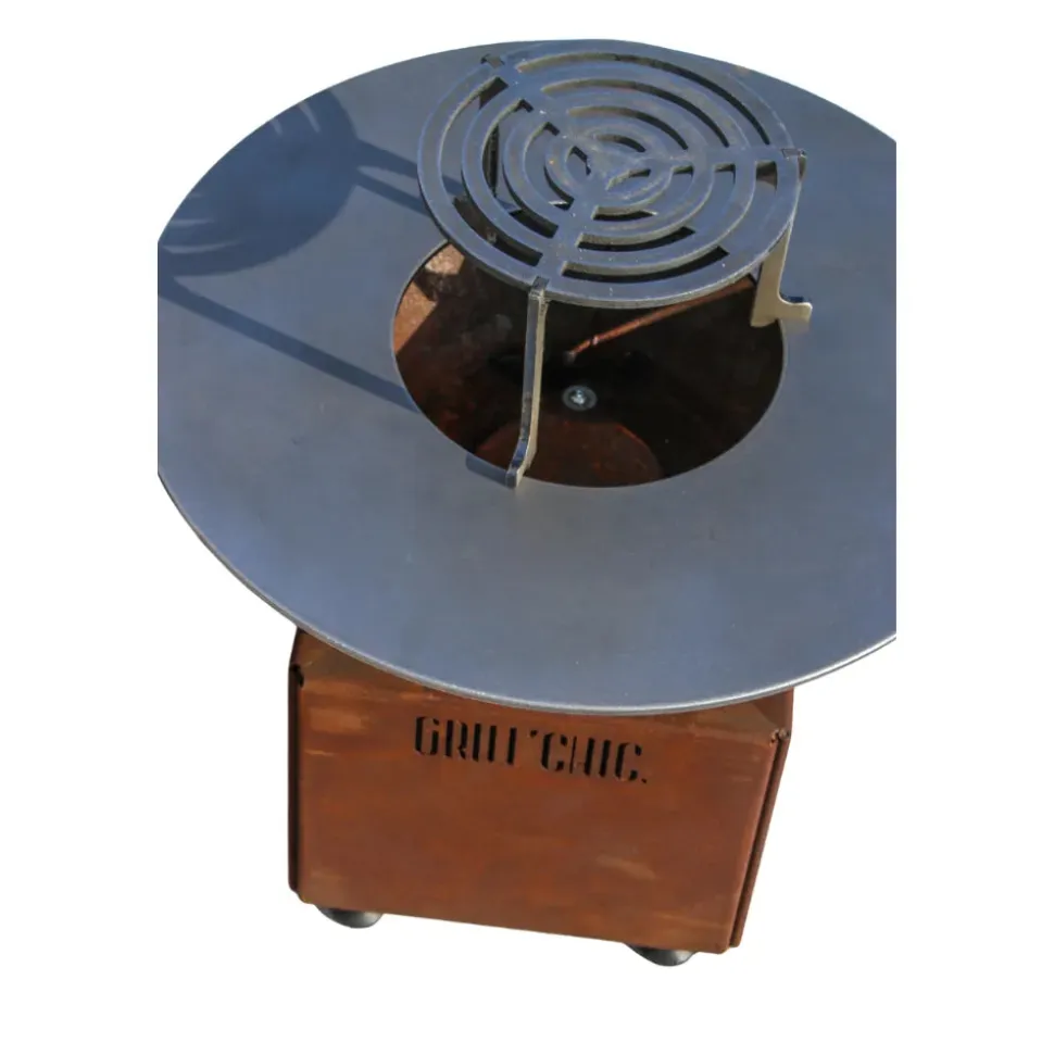 Brasero Mini Cévenol Rond Acier CORTEN - GRILL CHIC