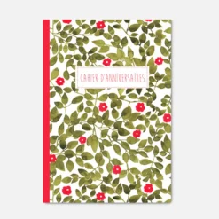 Cahier d'anniversaires Motif Feuillage - PASCALE EDITIONS