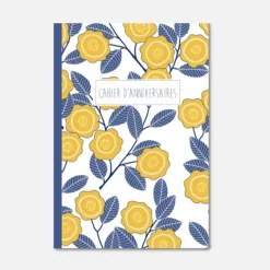 Cahier d'anniversaires Motif Fleurs - PASCALE EDITIONS