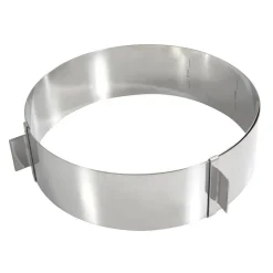 Cercle réglable inox - de 160 à 280 mm diamètre - hauteur 60 mm - GOBEL