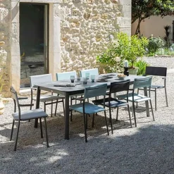 Chaise de jardin Oron avec accoudoir toile Batyline DUO - LAFUMA