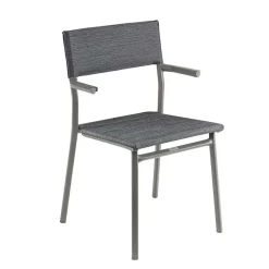 Chaise de jardin Oron avec accoudoir toile Batyline DUO - LAFUMA
