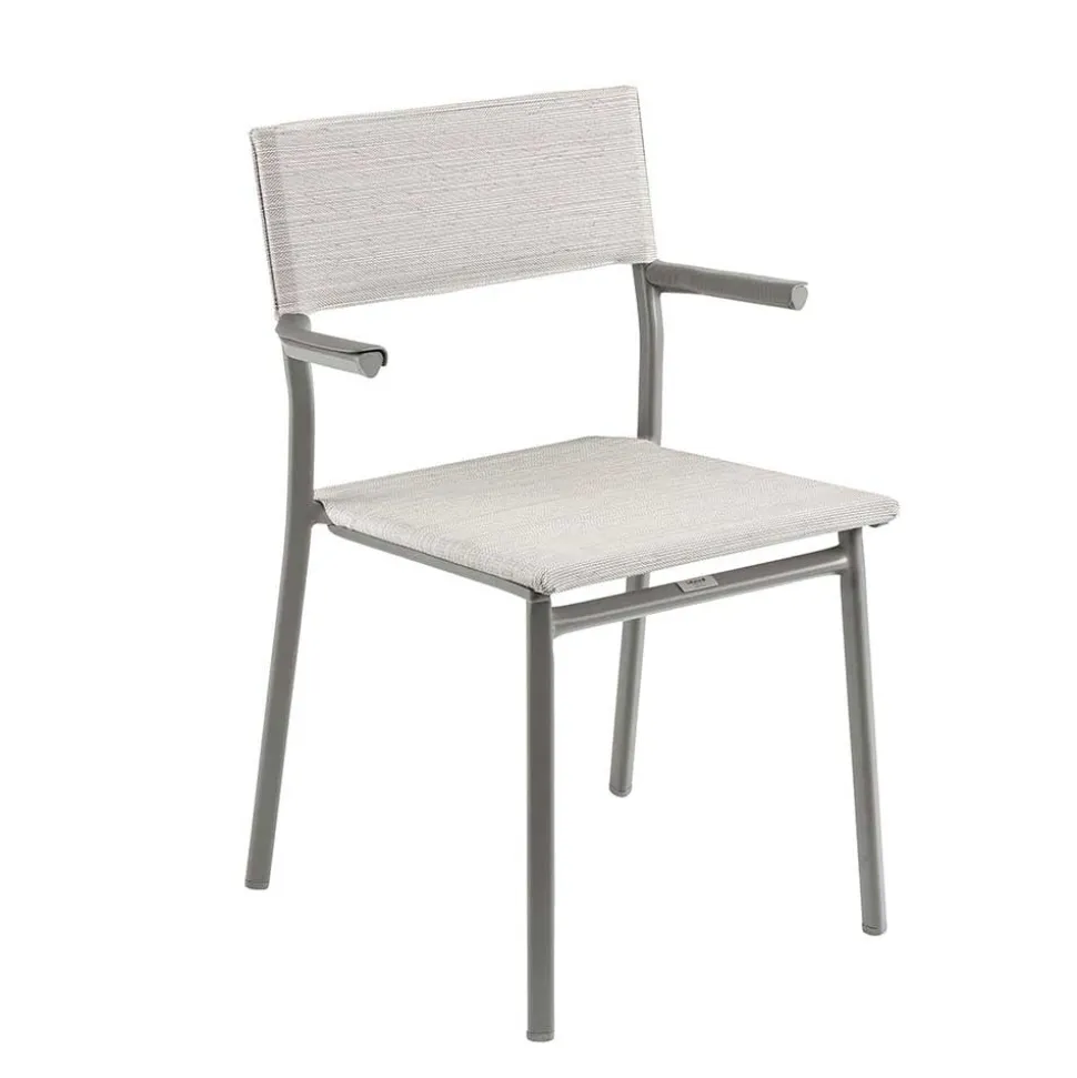 Chaise de jardin Oron avec accoudoir toile Batyline DUO - LAFUMA