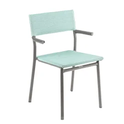 Chaise de jardin Oron avec accoudoir toile Batyline DUO - LAFUMA