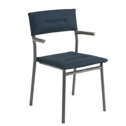 Chaise de jardin Oron avec accoudoir toile BeComfort - LAFUMA