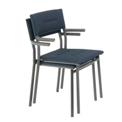Chaise de jardin Oron avec accoudoir toile BeComfort - LAFUMA