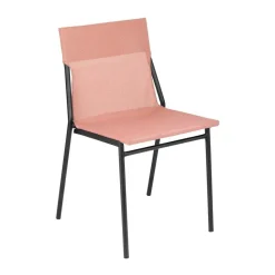 Chaise extérieure professionnelle structure noire Horizon - Toile Batyline Duo - LAFUMA