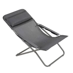 Chaise longue pliante bain de soleil TRANSABED toile Batyline DUO - LAFUMA