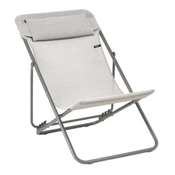 Chaise longue pliante compacte MAXI TRANSAT + toile Batyline DUO - LAFUMA