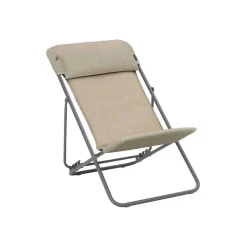 Chaise longue pliante compacte MAXI TRANSAT + toile BeComfort - LAFUMA