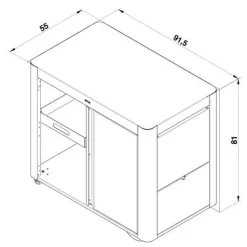 Chariot ACHILLE inox avec porte - ENO