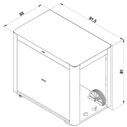 Chariot ACHILLE inox avec rideau - ENO