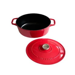 Cocotte Mijoteuse fonte ovale rouge Le Chasseur Invicta