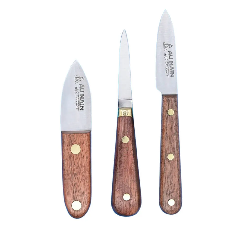 Coffret avec 3 couteaux à huître - Au Nain