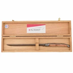 Coffret Couteau Laguiole pour Foie Gras Manche Genévrier - Au Sabot