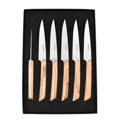 Coffret 6 couteaux Epure Manche Olivier - Au Sabot