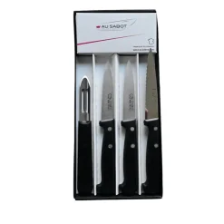 Coffret Couteaux 4 Indispensables Manche Noir - Au Sabot