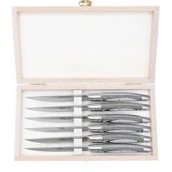 Coffret 6 Couteaux Le Thiers Avantage avec Manche Paperstone Gris - GOYON-CHAZEAU