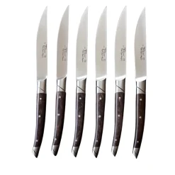 Coffret 6 Couteaux Le Thiers Avantage avec Manche Paperstone Mocha - GOYON-CHAZEAU