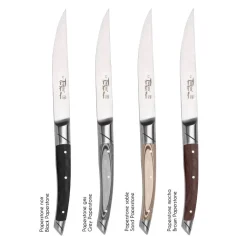 Coffret 6 Couteaux Le Thiers Avantage Manche Paperstone Beige Sable - GOYON-CHAZEAU