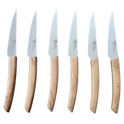 Coffret 6 couteaux Le Thiers Manches en bois d'olivier - Au Sabot