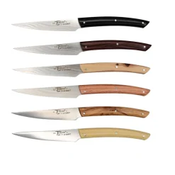 Coffret 6 couteaux Le Thiers Manches en bois panachés - Au Sabot