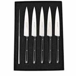 Coffret 6 couteaux Sakura Manche Composite Noir - Au Sabot