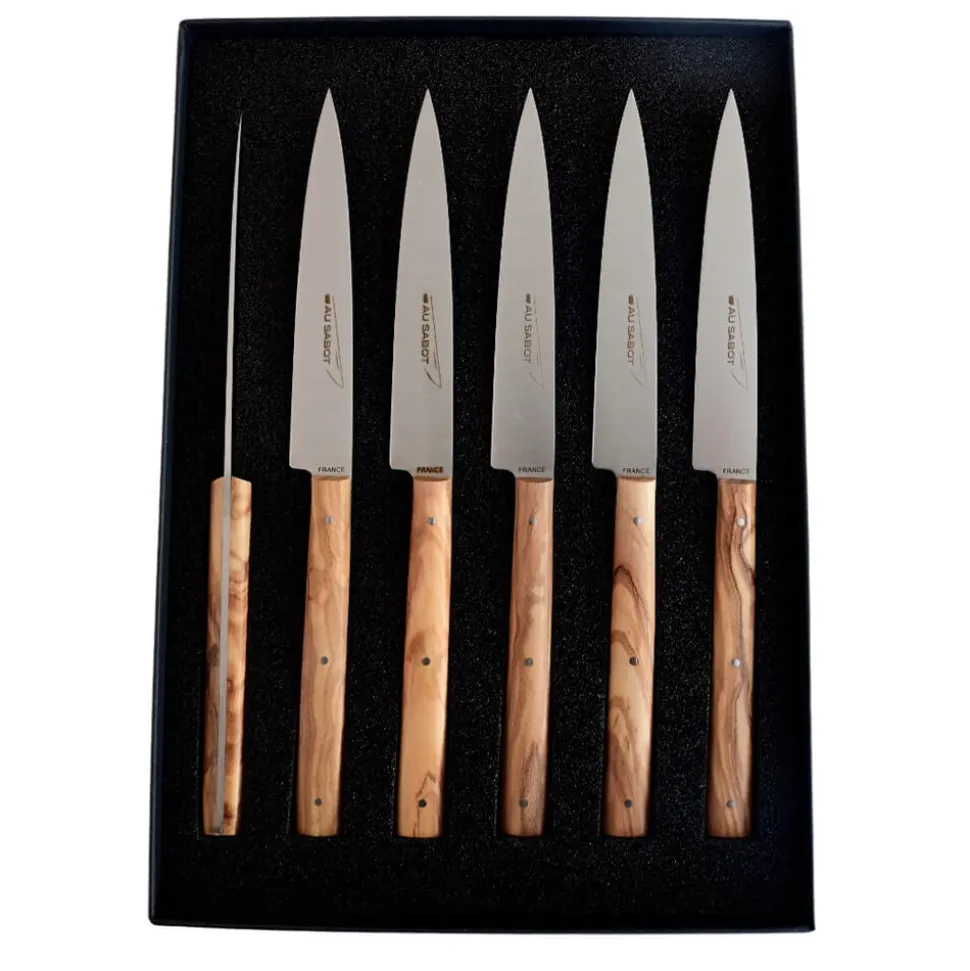 Coffret 6 couteaux Sakura Manche Olivier - Au Sabot