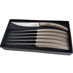 Coffret 6 couteaux Styl'Ver Plein Manche Paperstone Beige Sable - GOYON-CHAZEAU