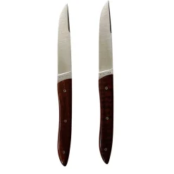 Coffret de 2 Couteaux de table UBAC - bois d'ébène de Mozambique - PERCEVAL