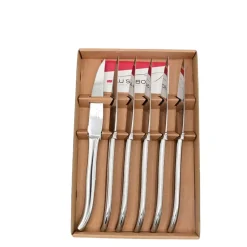 Coffret de 6 couteaux Laguiole Acier brillant - Au Sabot