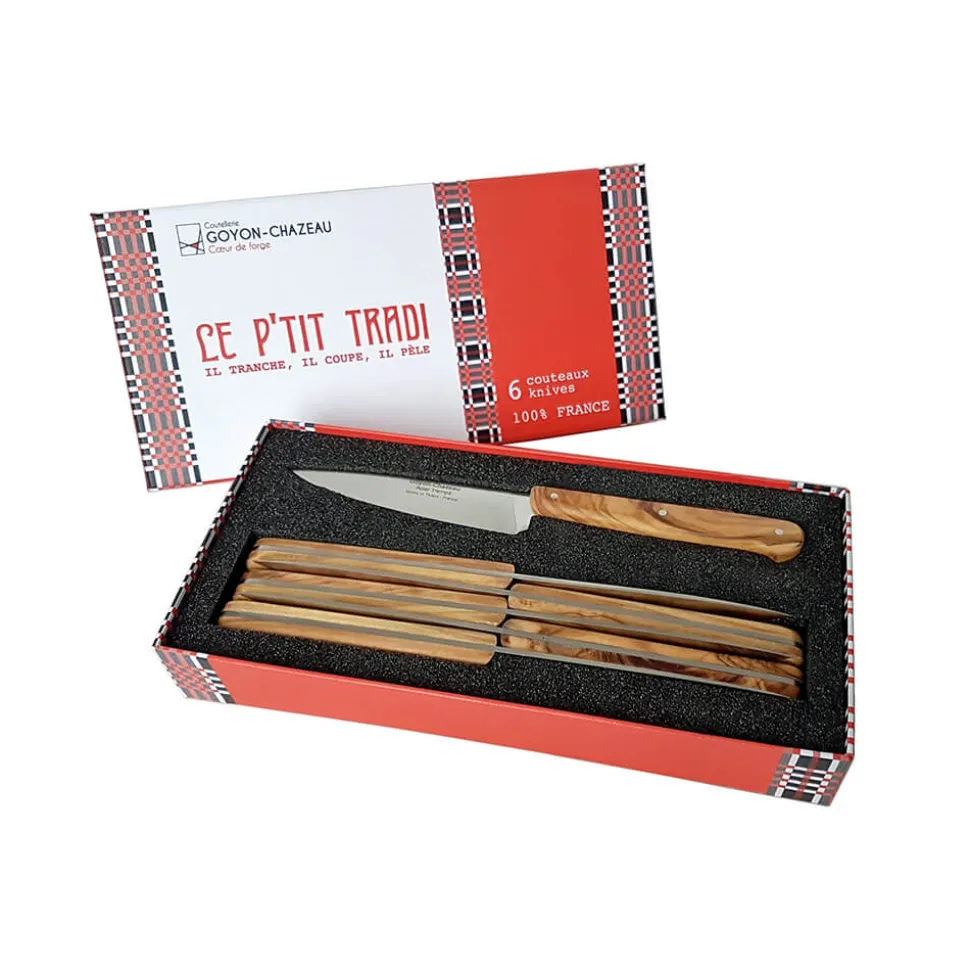 Coffret de 6 couteaux Le P'TIT TRADI Olivier - GOYON-CHAZEAU