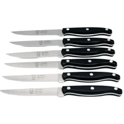 Coffret de 6 couteaux à Steak Bistronome Manche Noir - Au Nain