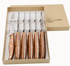 Coffret de 6 couteaux à Steak Bistronome Manche Palissandre - Au Nain