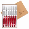 Coffret de 6 couteaux à Steak Bistronome Manche Rouge - Au Nain